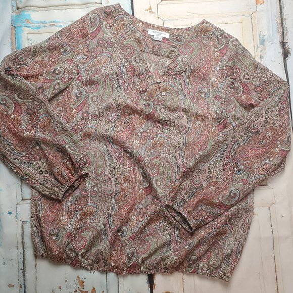 Liz Claiborne Tops - Liz Claiborne Paisley Blouse Lightweight Sz. 2x